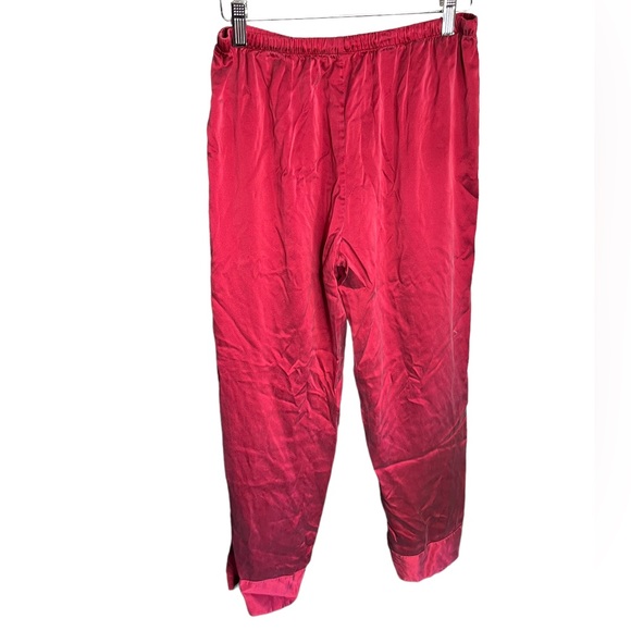 Mommesilk Women’s Sz Medium Claret Burgundy Mulberry 100% Silk Pajama Set - Picture 13 of 13